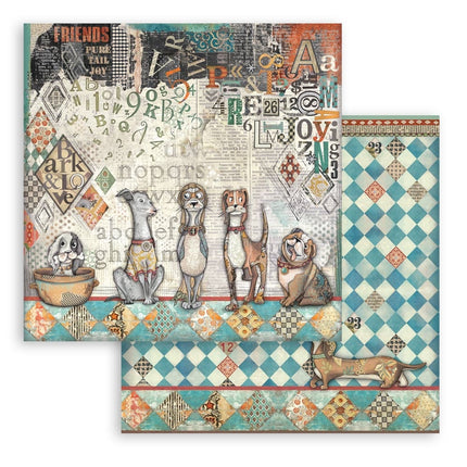 Paper Pad 30.5x30.5 cm - 10 Sheets - Furry Friends  