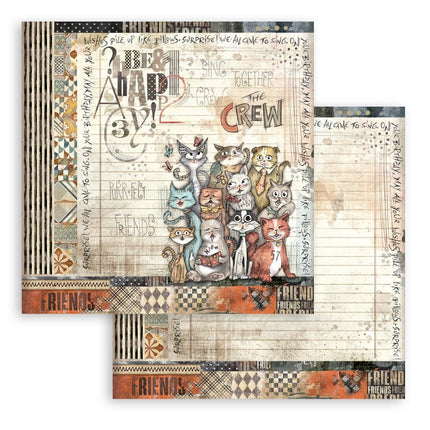 Paper Pad 30.5x30.5 cm - 10 Sheets - Furry Friends  