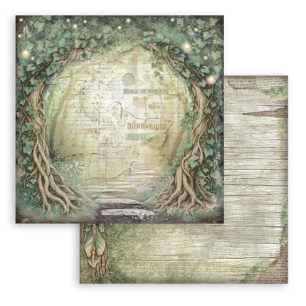 Paper Pad 30.5x30.5 cm - 10 Sheets Background Selection - Herbarium Silvae