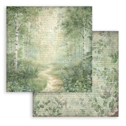 Paper Pad 30.5x30.5 cm - 10 Sheets Background Selection - Herbarium Silvae