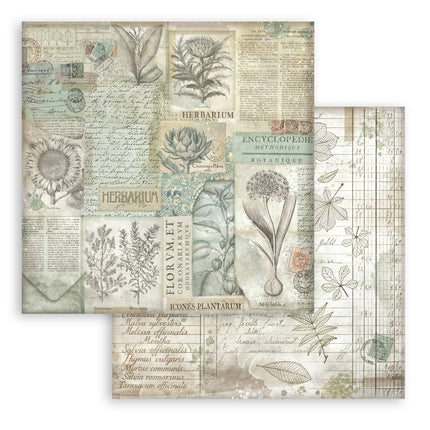 Paper Pad 30.5x30.5 cm - 10 Sheets Background Selection - Herbarium Silvae