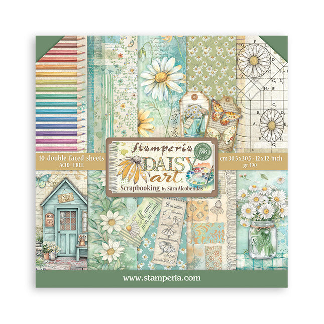 Scrapbooking Pad 10 sheets 30.5x30.5 cm (12"x12") - Daisy Art
