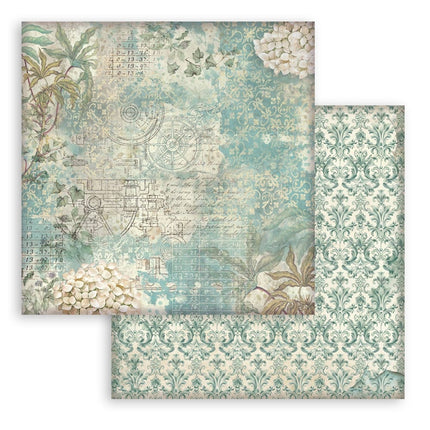 Scrapbooking Printed Pad for Art and Craft 10 sheets cm 30,5x30,5 (12"x12") Backgrounds - Gardens of Time