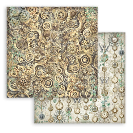 Scrapbooking Printed Pad for Art and Craft 10 sheets cm 30,5x30,5 (12"x12") Backgrounds - Gardens of Time