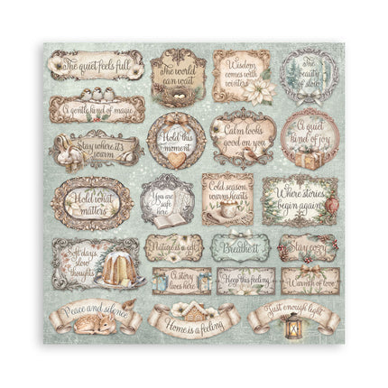 Scrapbooking Printed Pad for Art and Craft 10 sheets cm 30,5x30,5 (12"x12") - White Christmas