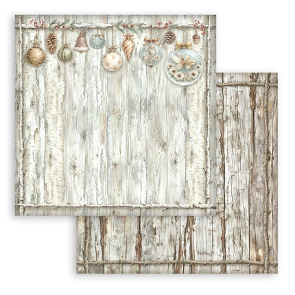 Scrapbooking Printed Pad for Art and Craft 10 sheets cm 30,5x30,5 (12"x12") Backgrounds - White Christmas