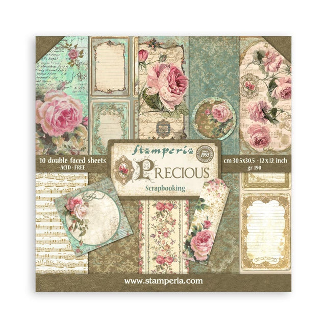 Scrapbooking Pad 10 sheets cm 30,5x30,5 (12"x12") - Precious
