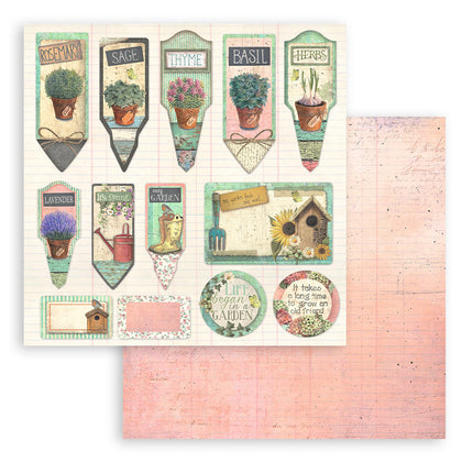 Paper pad 30.5x30.5 cm - 10 sheets - Garden