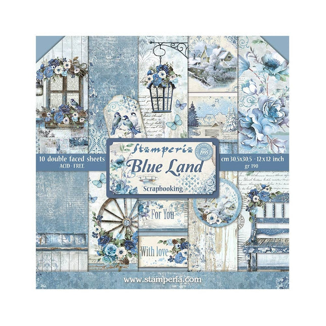 Scrapbooking Pad 10 sheets cm 30,5x30,5 (12"x12") - Blue Land