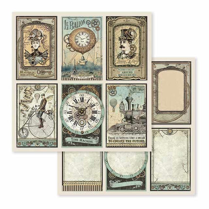 Block 10 sheets 30.5x30.5 (12"x12") Double Face Voyages Fantastiques
