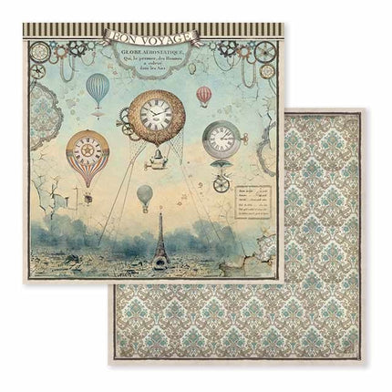 Block 10 sheets 30.5x30.5 (12"x12") Double Face Voyages Fantastiques