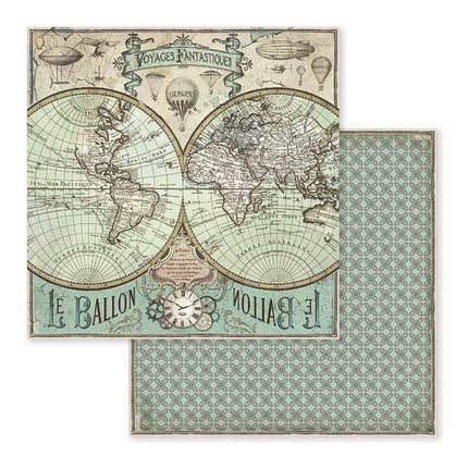 Block 10 sheets 30.5x30.5 (12"x12") Double Face Voyages Fantastiques