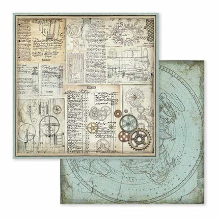 Block 10 sheets 30.5x30.5 (12"x12") Double Face Voyages Fantastiques