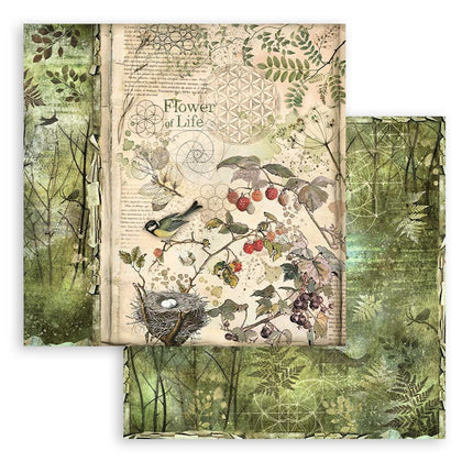 Paper pad 30.5x30.5 cm - 10 sheets - Forest