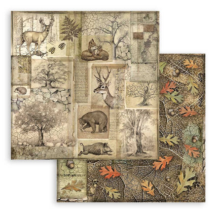 Paper pad 30.5x30.5 cm - 10 sheets - Forest