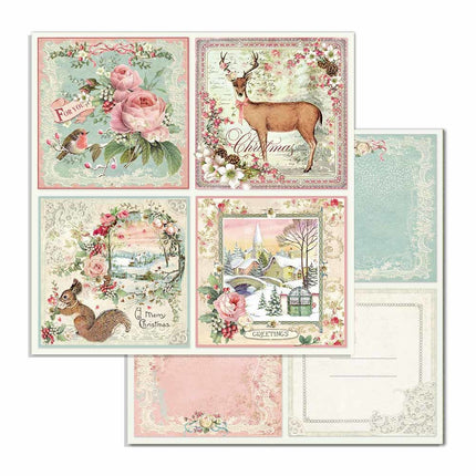 Scrapbooking Pad 10 sheets cm 30,5x30,5 (12"x12") - Pink Christmas