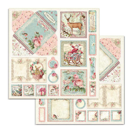 Scrapbooking Pad 10 sheets cm 30,5x30,5 (12"x12") - Pink Christmas