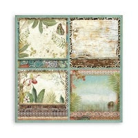 Scrapbooking paper double face - Amazonia square tags