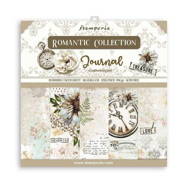 Scrapbooking Pad 10 sheets - 30.5x30.5 (12"x12") - Romantic Journal