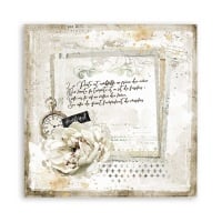 Scrapbooking paper double face - Romantic Journal letter and clock