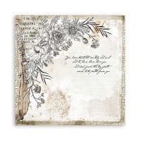 Scrapbooking paper double face - Romantic Journal corner with flower