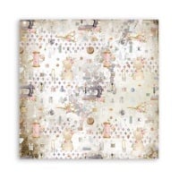 Scrapbooking paper double face - Romantic Threads texture