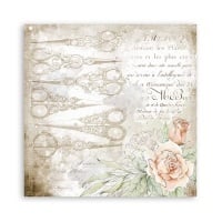 Scrapbooking paper double face - Romantic Threads scissors