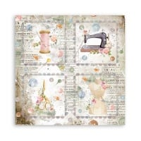Scrapbooking paper double face - Romantic Threads cards