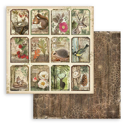 Paper pad 20.3x20.3 cm - 10 sheets - Forest