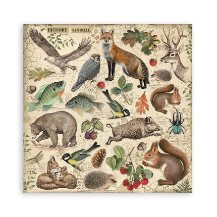 Paper pad 20.3x20.3 cm - 10 sheets - Forest