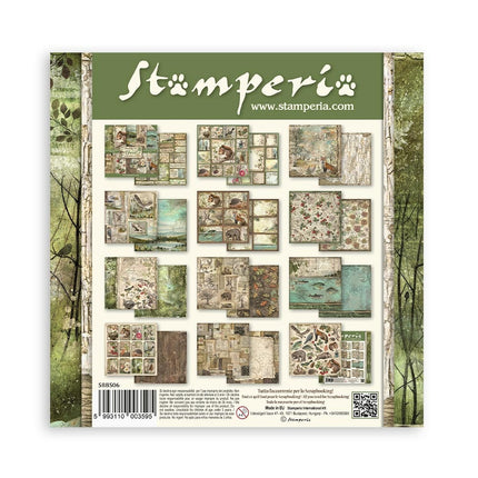 Paper pad 20.3x20.3 cm - 10 sheets - Forest
