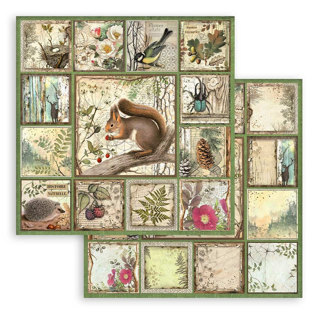 Paper pad 20.3x20.3 cm - 10 sheets - Forest