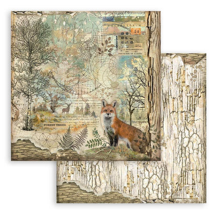 Paper pad 20.3x20.3 cm - 10 sheets - Forest