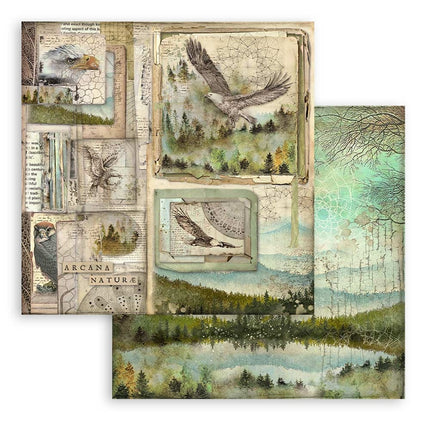 Paper pad 20.3x20.3 cm - 10 sheets - Forest