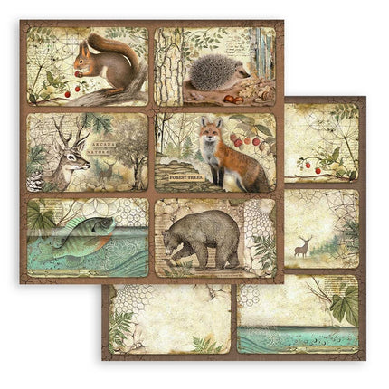 Paper pad 20.3x20.3 cm - 10 sheets - Forest