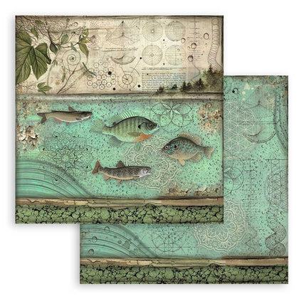 Paper pad 20.3x20.3 cm - 10 sheets - Forest