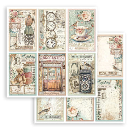 Paper pad 20.3x20.3 cm - 10 sheets - Brocante Antiques