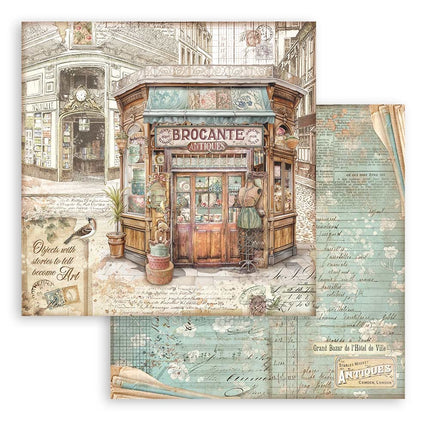Paper pad 20.3x20.3 cm - 10 sheets - Brocante Antiques