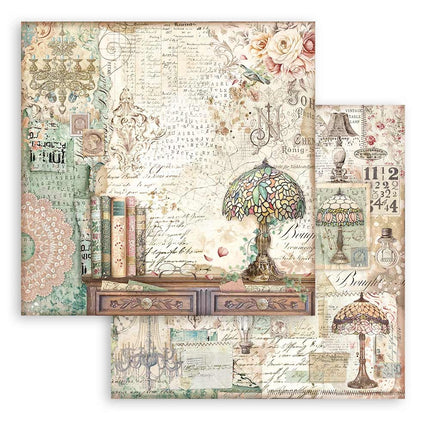 Paper pad 20.3x20.3 cm - 10 sheets - Brocante Antiques