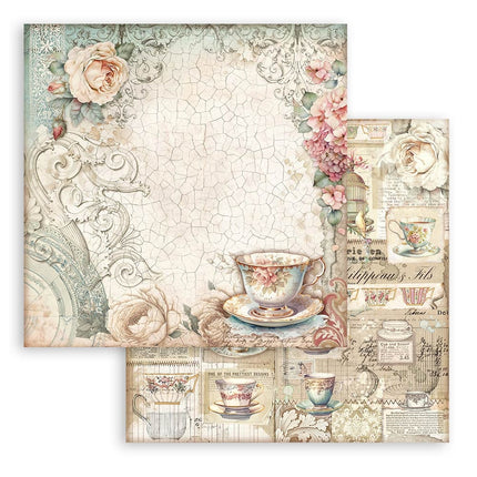 Paper pad 20.3x20.3 cm - 10 sheets - Brocante Antiques