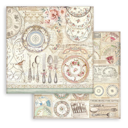 Paper pad 20.3x20.3 cm - 10 sheets - Brocante Antiques