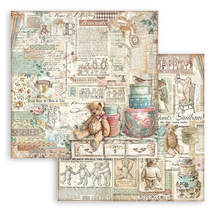Paper pad 20.3x20.3 cm - 10 sheets - Brocante Antiques