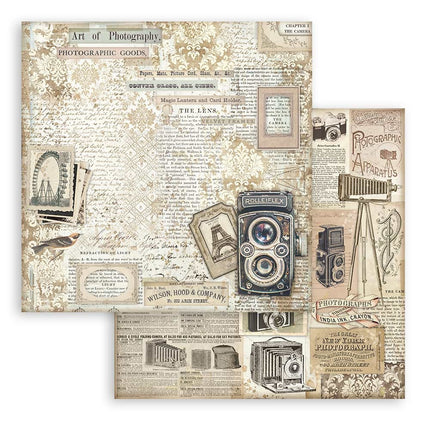 Paper pad 20.3x20.3 cm - 10 sheets - Brocante Antiques