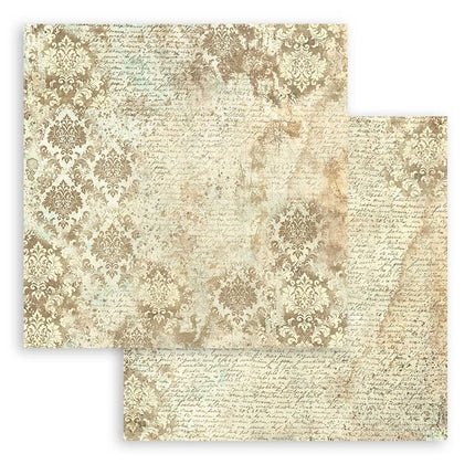 Paper pad 20.3x20.3 cm - 10 sheets - Backgrounds Selection - Brocante Antiques