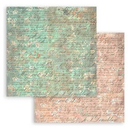 Paper pad 20.3x20.3 cm - 10 sheets - Backgrounds Selection - Brocante Antiques