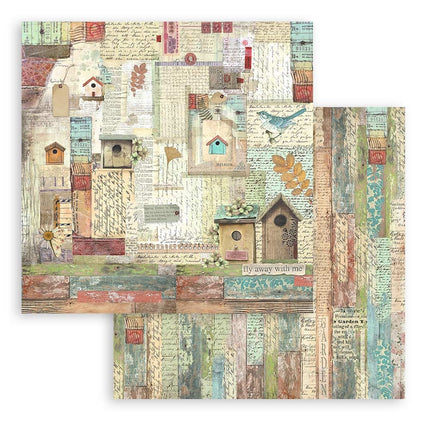 Paper Pad 20.3x20.3 cm - 10 Sheets - Garden
