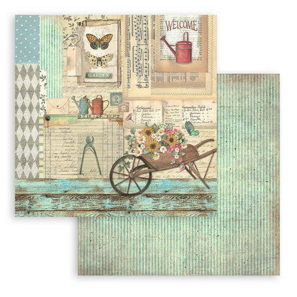 Paper Pad 20.3x20.3 cm - 10 Sheets - Garden
