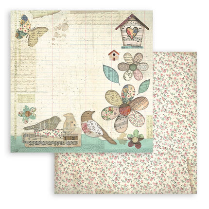 Paper Pad 20.3x20.3 cm - 10 Sheets - Garden