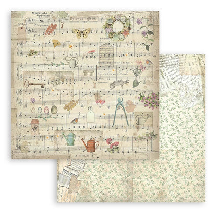 Paper Pad 20.3x20.3 cm - 10 Sheets - Garden