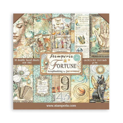Paper pad 20.3x20.3 cm - 10 sheets - Fortune